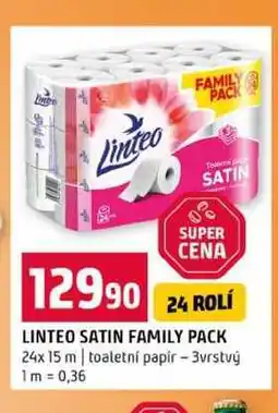 Terno LINTEO SATIN FAMILY PACK 24x 15 m toaletní papír 3vrstvý nabídka
