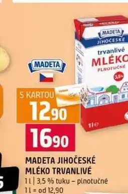 Terno MADETA JIHOČESKÉ MLÉKO TRVANLIVÉ 3,5 % tuku-plnotučné nabídka