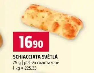 Terno SCHIACCIATA SVĚTLÁ 75 g pečivo rozmrazené nabídka