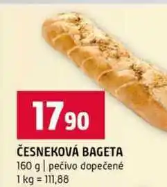 Terno ČESNEKOVÁ BAGETA 160 g pečivo dopečené nabídka