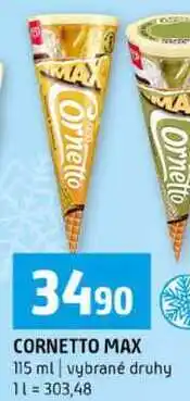 Terno CORNETTO MAX 115 ml vybrané druhy nabídka