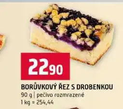 Terno BORŮVKOVÝ ŘEZ S DROBENKOU 90 g pečivo rozmrazené nabídka