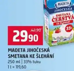 Terno MADETA JIHOČESKÁ SMETANA KE ŠLEHÁNÍ 250 ml 33% tuku nabídka