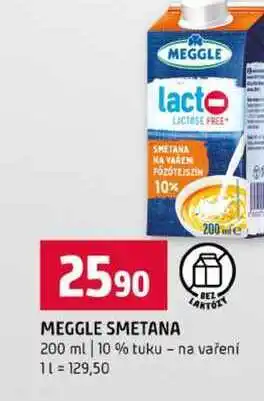 Terno MEGGLE SMETANA 200 ml 10% tuku na vaření nabídka