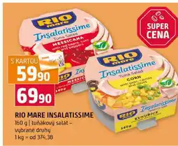 Terno RIO MARE INSALATISSIME 160 g tuňákový salát vybrané druhy nabídka