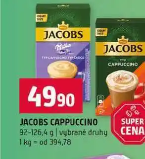 Terno JACOBS CAPPUCCINO 92-126,4 g vybrané druhy nabídka