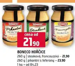 Terno BONECO HOŘČICE 260 g steaková, francouzská pikantní s feferony nabídka
