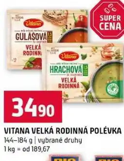 Terno VITANA VELKÁ RODINNÁ POLÉVKA 144-184 g vybrané druhy nabídka