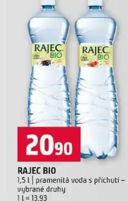 Terno RAJEC BIO 1,5l pramenitá voda s příchutí vybrané druhy nabídka