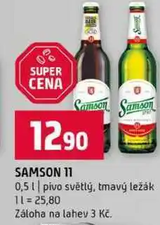 Terno SAMSON 11 0,5l pivo světlý, tmavý ležák nabídka