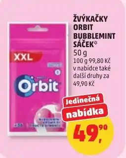 Penny Market Žvýkačky orbit bubblemint sáček nabídka