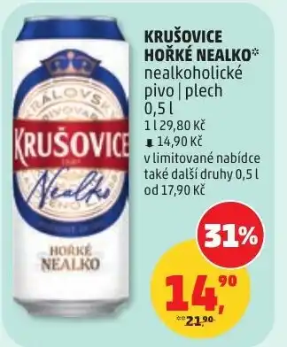 Penny Market Krušovice hořké nealko nabídka