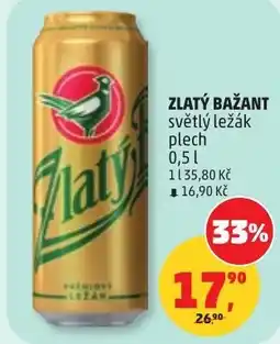 Penny Market Zlatý bažant světlý ležák nabídka