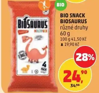 Penny Market Bio snack biosaurus nabídka