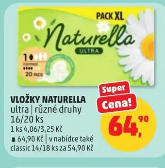 Penny Market Vložky naturella ultra nabídka