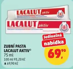Penny Market Zubní pasta lacalut aktiv nabídka