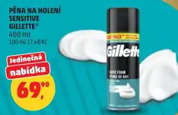 Penny Market Pěna na holení sensitive Gillette nabídka