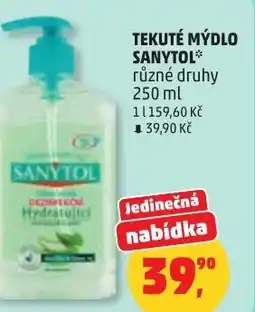 Penny Market Tekuté mýdlo sanytol nabídka