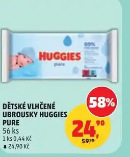 Penny Market Dětské vlhčené ubrousky huggies pure nabídka