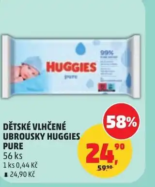 Penny Market Dětské vlhčené ubrousky huggies pure nabídka