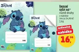 Penny Market Školní sešit A5 nabídka