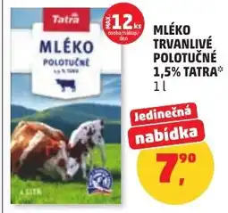 Penny Market Mléko trvanlivé polotučné 1,5% tatra nabídka
