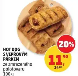 Penny Market Hot dog svepřovým párkem nabídka