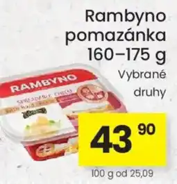 Kubík potraviny Rambyno pomazánka nabídka