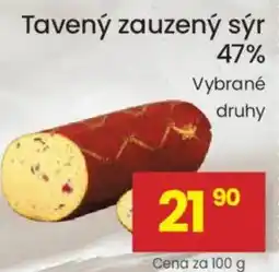 Kubík potraviny Tavený zauzený sýr 47% nabídka