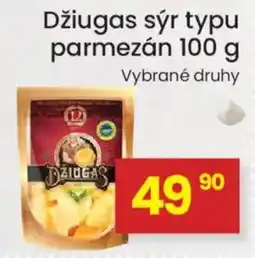 Kubík potraviny Džiugas sýr typu parmezán nabídka