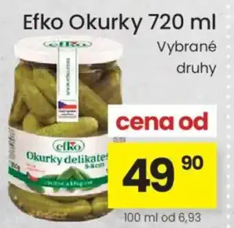 Kubík potraviny Efko Okurky nabídka