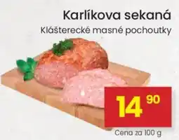 Kubík potraviny Karlíkova sekaná nabídka