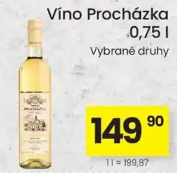 Kubík potraviny Víno Procházka nabídka