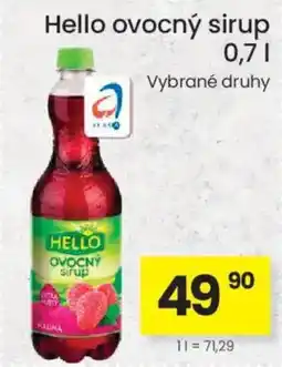 Kubík potraviny Hello ovocný sirup nabídka