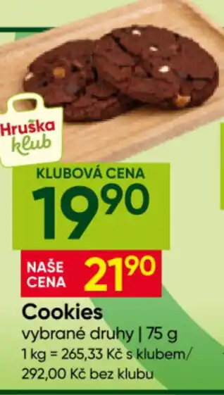 Hruška Cookies nabídka