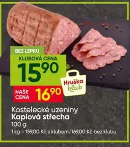 Hruška Kostelecké uzeniny Kapiová střecha nabídka