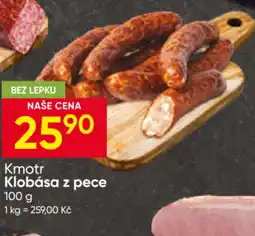 Hruška Kmotr Klobása z pece nabídka