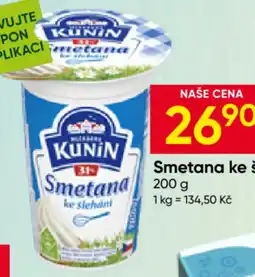 Hruška Kunin Smetana ke šlehání 31% nabídka
