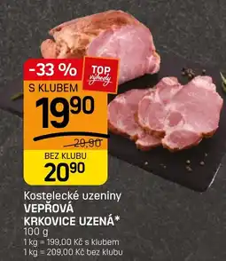 Flop Kostelecké uzeniny Vepřová krkovice uzená nabídka