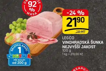 LE&CO Vinohradská šunka nejvyšší jakost