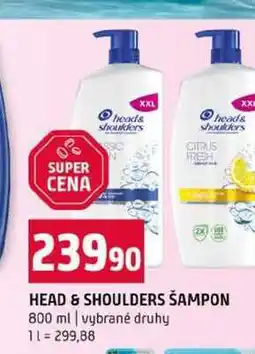 Terno HEAD & SHOULDERS ŠAMPON 800 ml vybrané druhy nabídka