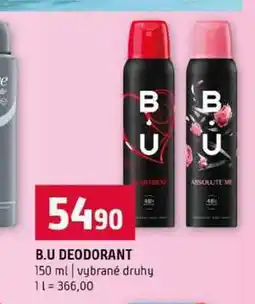 Terno B.U DEODORANT 150 ml vybrané druhy nabídka