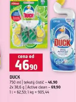 Terno DUCK 750 ml tekutý čistič 2x 38,6 g Active clean nabídka