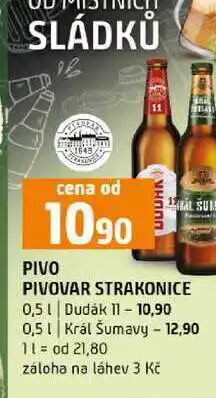 Terno PIVO PIVOVAR STRAKONICE 0,5l Dudák 0,5l Král Šumavy nabídka