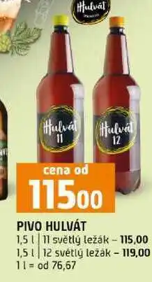 Terno PIVO HULVÁT 11 1,5l světlý ležák 12 1,5l světlý ležák nabídka