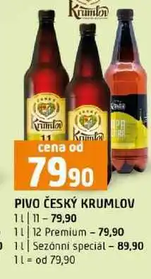 Terno PIVO ČESKÝ KRUMLOV 11 1l 12 Premium Sezónní speciál nabídka