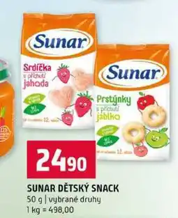 Terno SUNAR DĚTSKÝ SNACK 50 g vybrané druhy nabídka