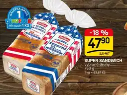 Flop Super sandwich nabídka
