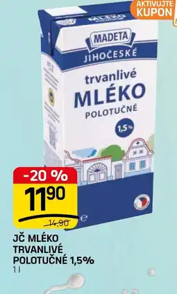 Flop Madeta Jč mléko trvanlivé polotučné 1,5% nabídka
