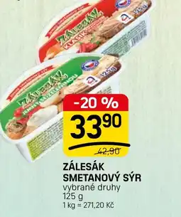 Flop Zálesák smetanový sýr nabídka